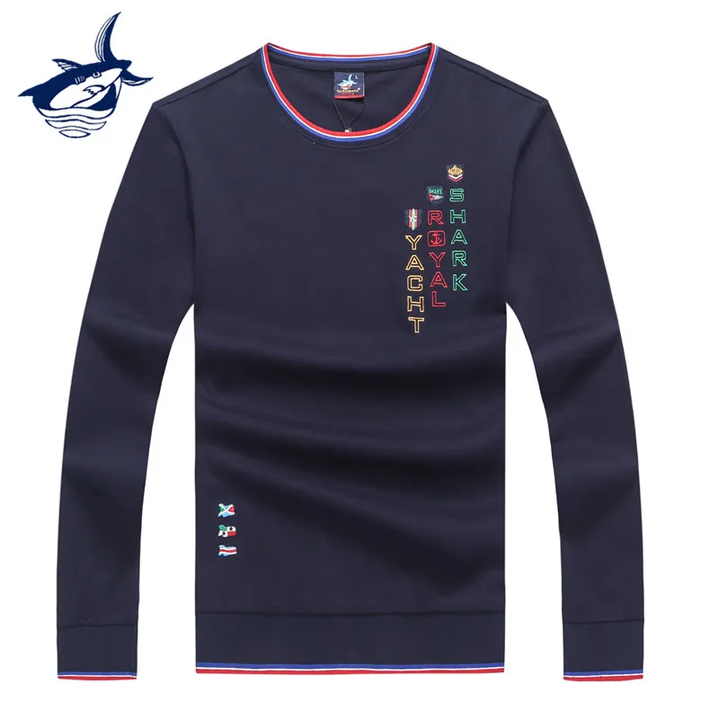 Осенняя мужская одежда 2019 модный бренд Tace &amp Shark футболка мужские Длинные рукава