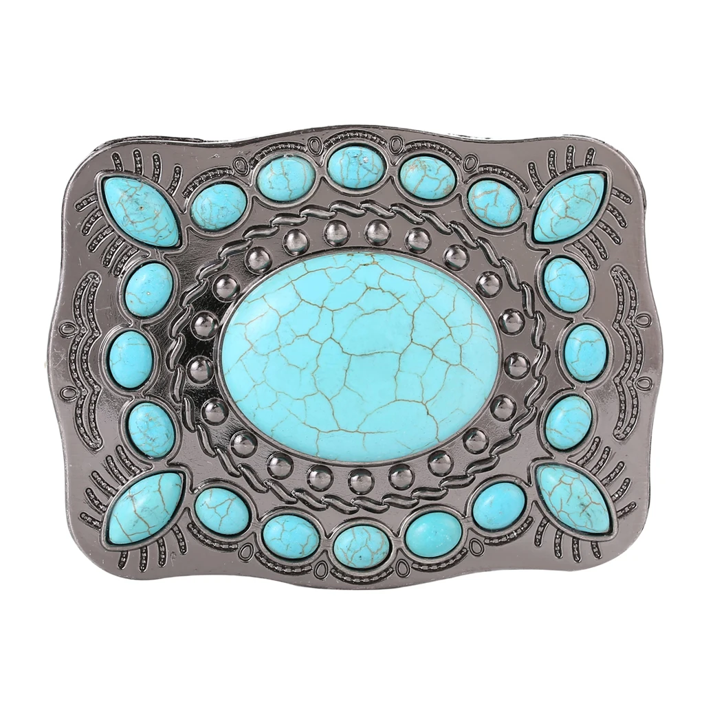 mens western belt buckles with turquoise