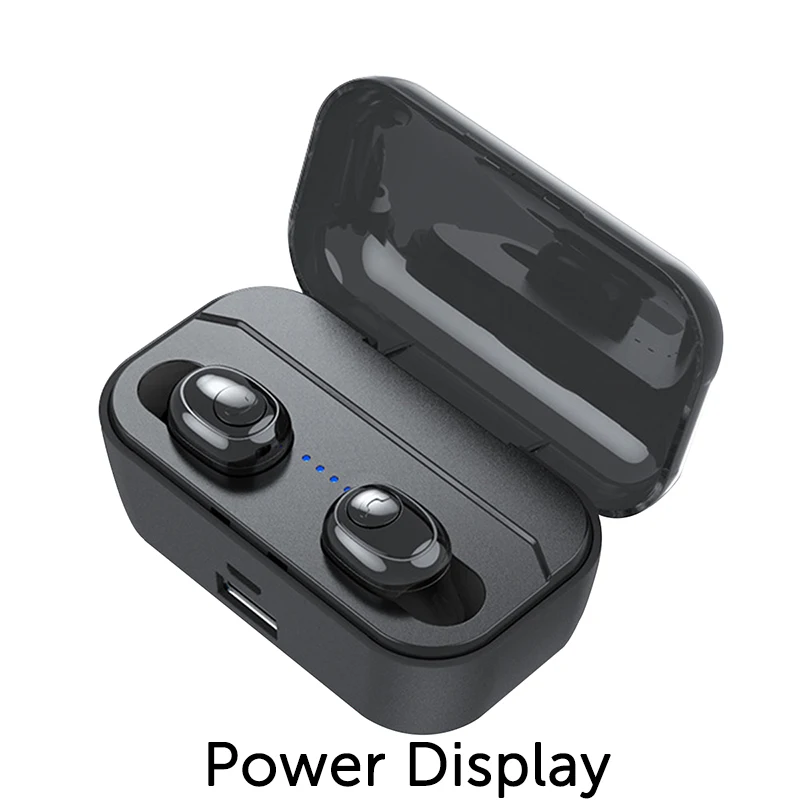 Беспроводные Bluetooth наушники IPX7 водонепроницаемые Bluetooth 5,0 сенсорные наушники-вкладыши с стереозвуком 3500 мАч гарнитура питания - Цвет: Power Display