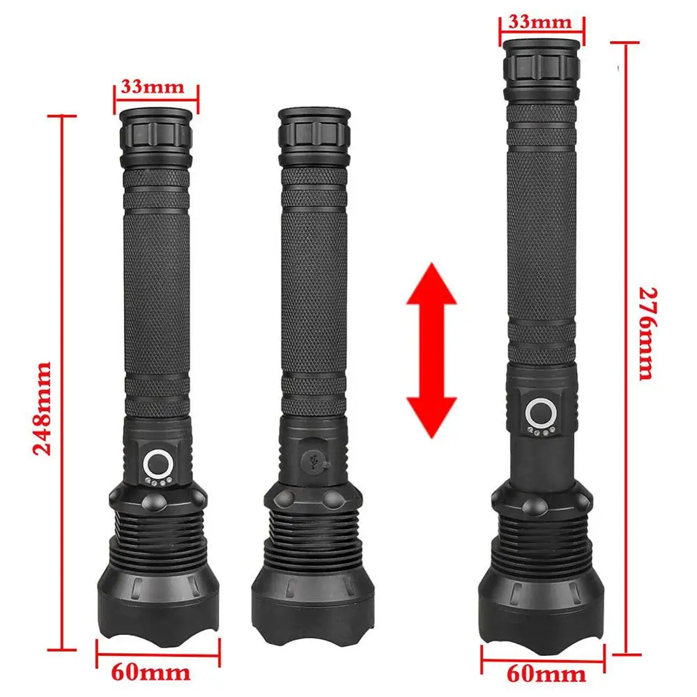 Meijuner фонарик XHP50 XHP70 высокомощный Алюминиевый светодиодный фонарик USB Перезаряжаемый Открытый походный ручной фонарь B020