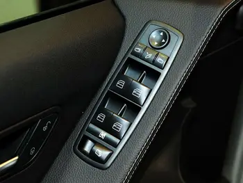 

4x Window Driver Switch Repair Button Cover Fit For Mercedes ML Class W164 2005-2011 Black High Quality Interior Accessories