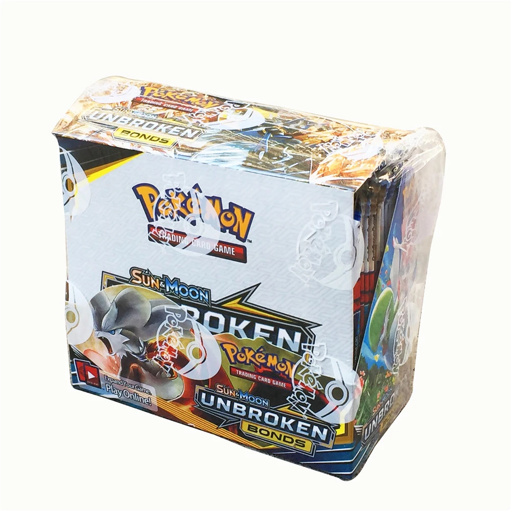 

324 Cards Pokemon TCG: Sun & Moon UNBROKEN BONDS 36-Pack Booster Box Trading Card Game Kids Collection Toys