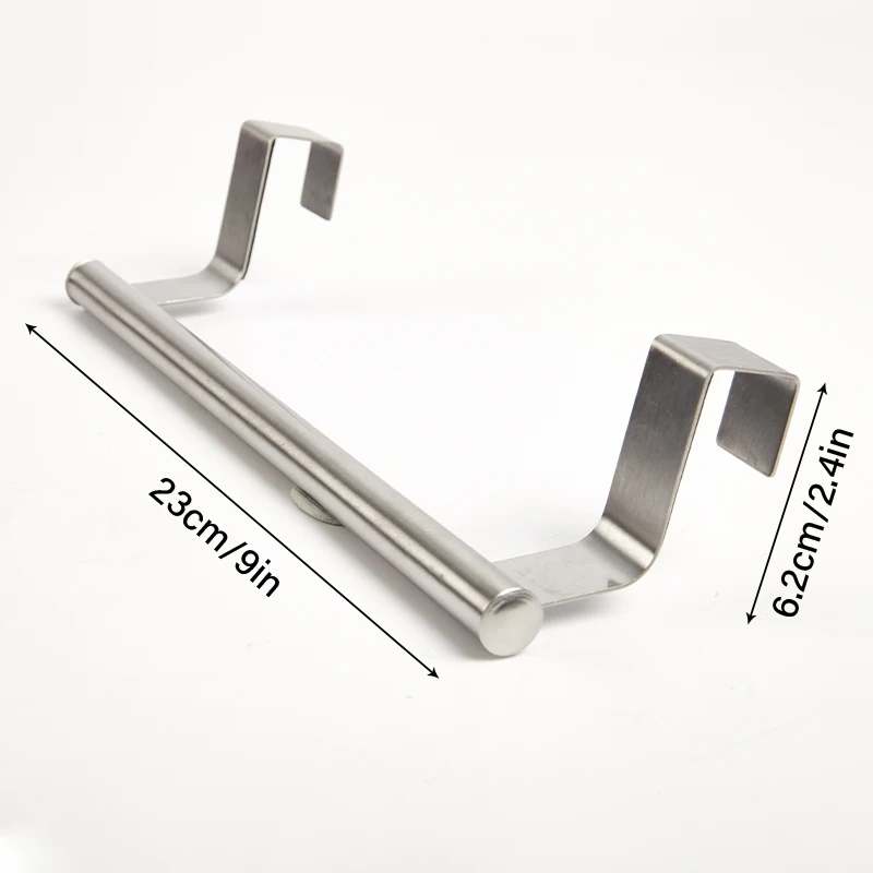 Towel Bar Hanging Holder Stainless Steel Bathroom Kitchen Cabinet Rag Rack Shelf