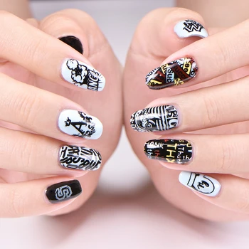 

BEAUTYBIGBANG 6x12CM Rectangle Letters Alphabet Design Stamping Template Manicure Nail Art Stamp Image Plate