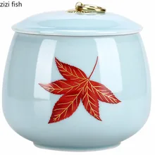 Чайник керамический запечатанные банки бытовые контейнеры чайный заварник влагостойкий большой пол Catty зеленый керамический чайник чайный ящик