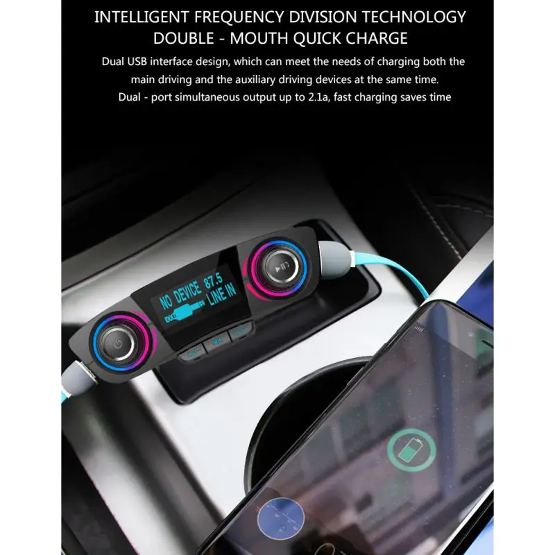 Автомобильное двойное USB зарядное устройство 2.1A Hands Free беспроводной Bluetooth fm-передатчик Aux модулятор комплект автомобильный аудио mp3-плеер автомобильные аксессуары