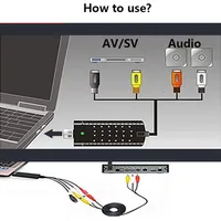 Easy CAP USB Video Capture Card Adapter TV DVD VHS Captura de v deo Card Audio AV for Computer/CCTV Camera USB 2.0 Easy CAP - Image 3