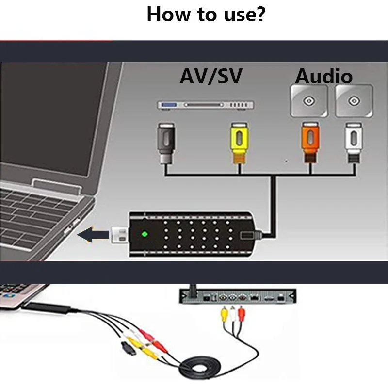 Wiistar USB Easycap 2 0 TV DVD VHS видеозахват адаптер устройство карта поддержка для Win XP / 7 Vista