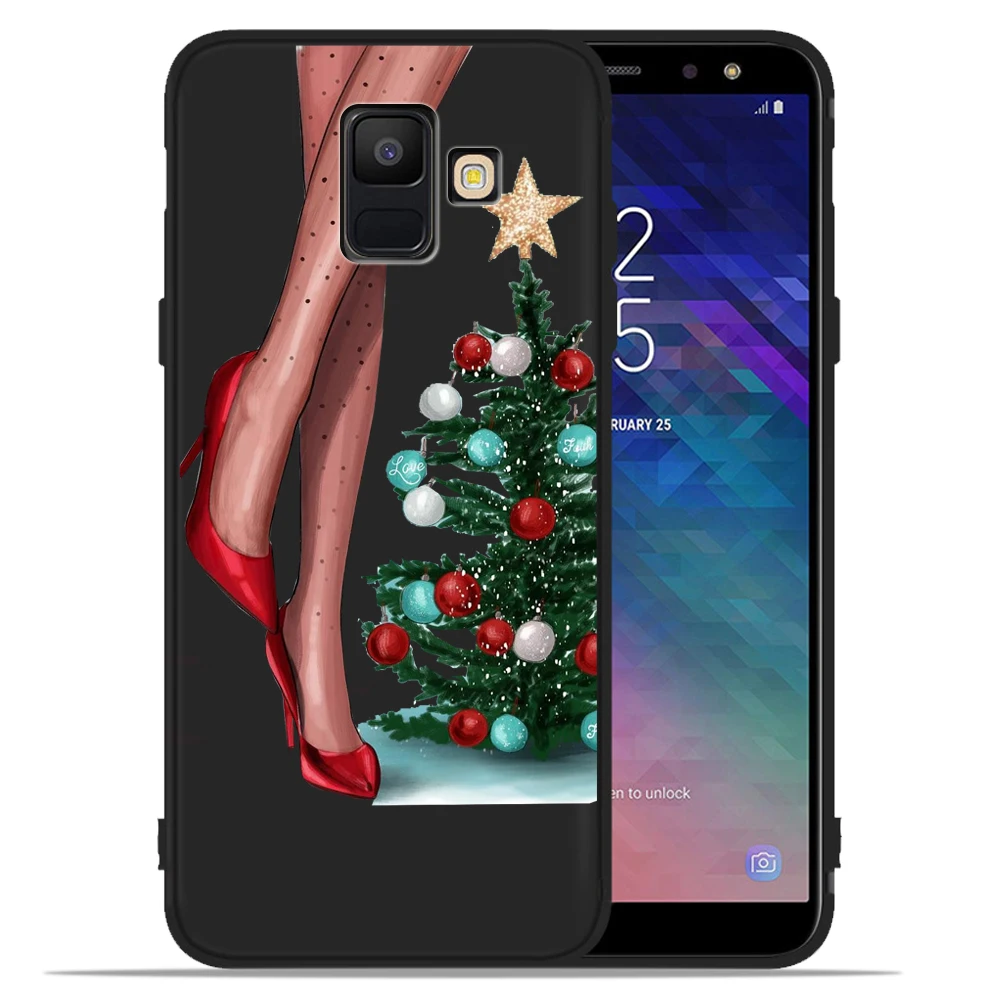 Роскошный модный Рождественский чехол для девушек чехол для Samsung Galaxy A7 A7 A6 A5 A8 плюс A3 A5 A7 оболочка Capa ETUI