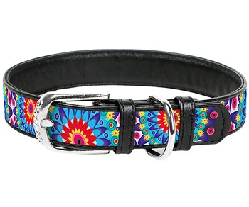 

COLLAR Leather Collar for Dogs Color Black 35 mm 46 - 60 cm Collar WauDog