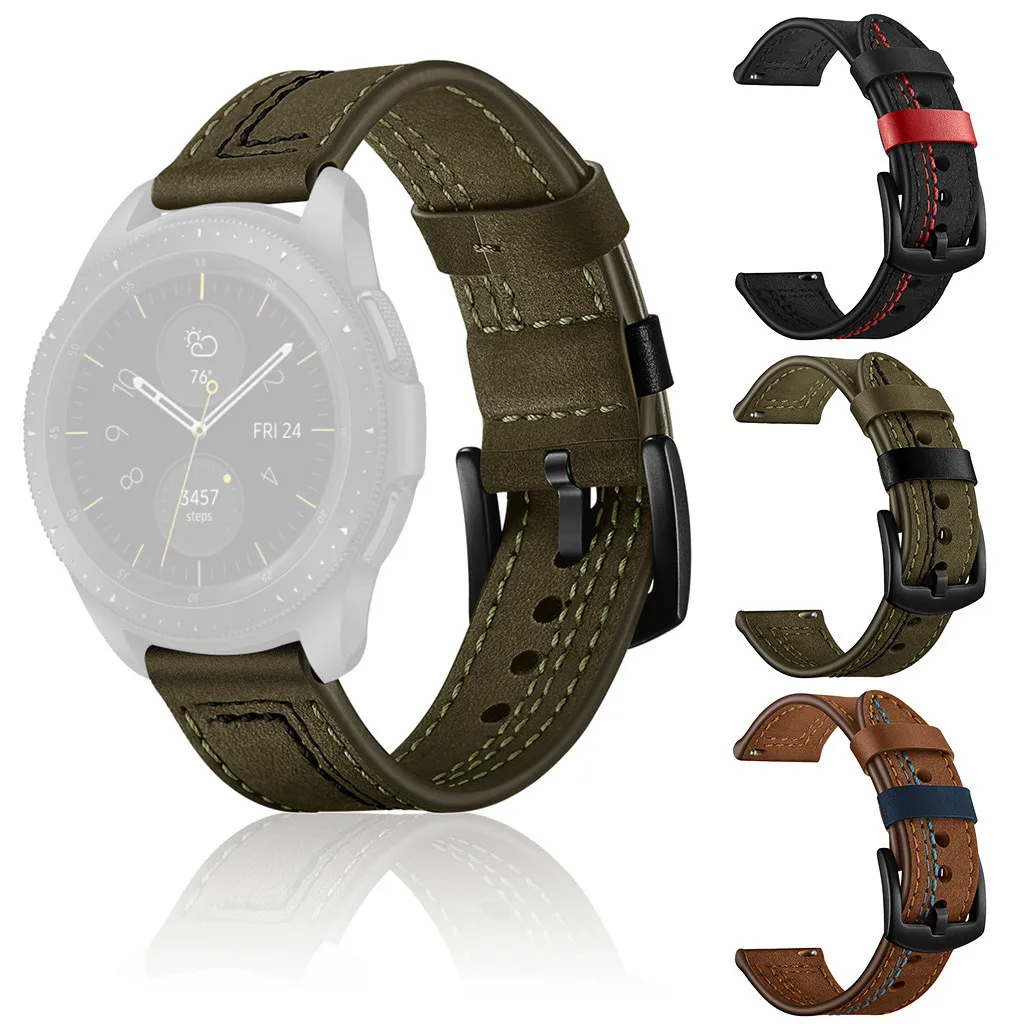 Leather Replacement Watch Wrist Strap Band For Samsung Galaxy watch 42mm Wristband fitness tracker Smart watch#G30 | Электроника