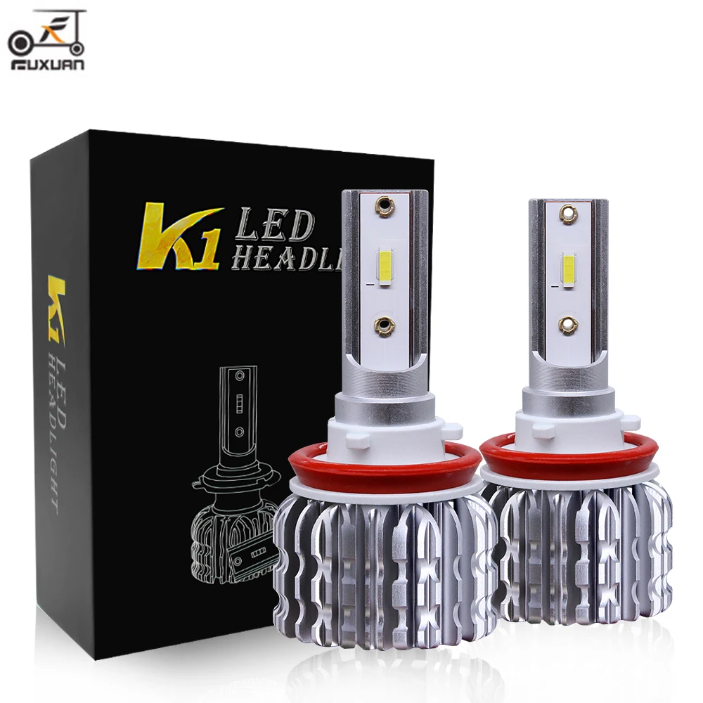 

FUXUAN 2PCS H7 H4 LED 12000LM/PAIR Mini Car Headlight Bulbs H1 LED H7 H8 H9 H11 Headlamps Kit 9005 HB3 9006 HB4 Auto LED Lamps