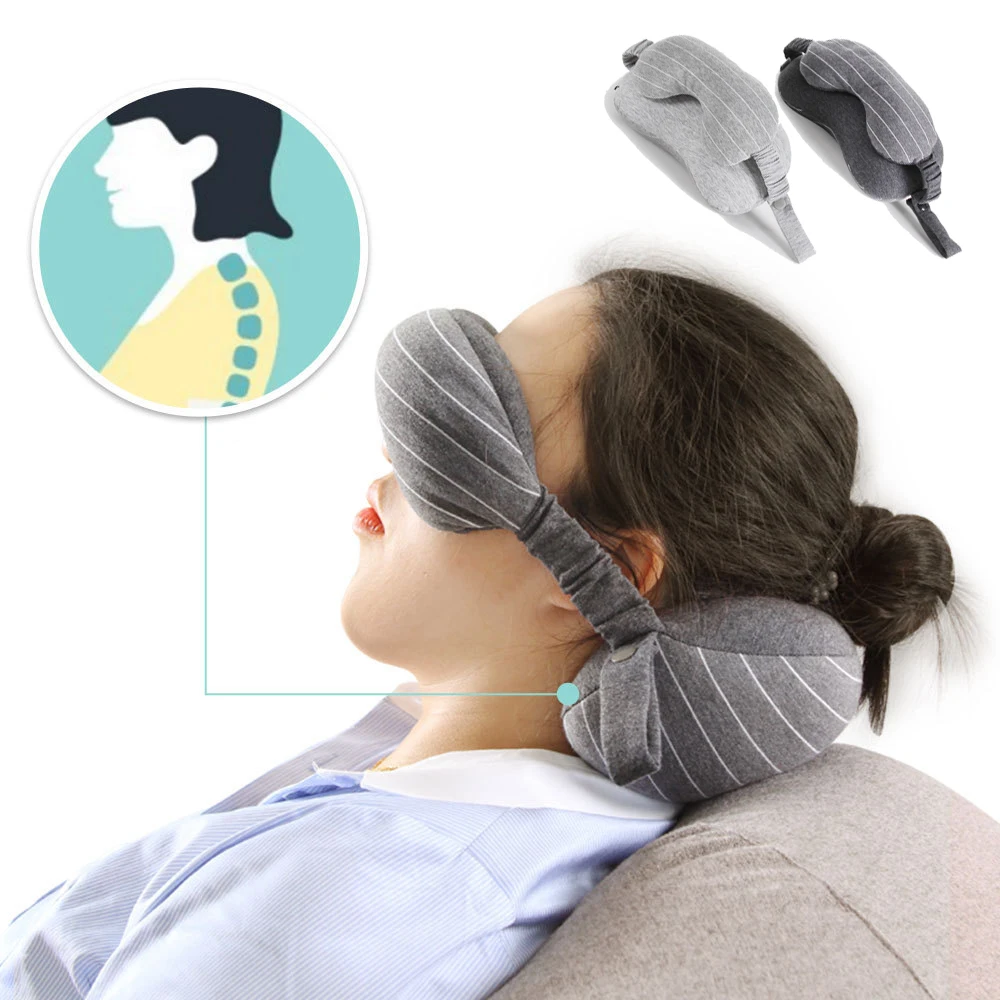 

New 15 Styles Memory Cotton/foam Pellets Pillow 2019 Multi-Function Business Travel Neck Pillow & Eye Mask Handle Portable