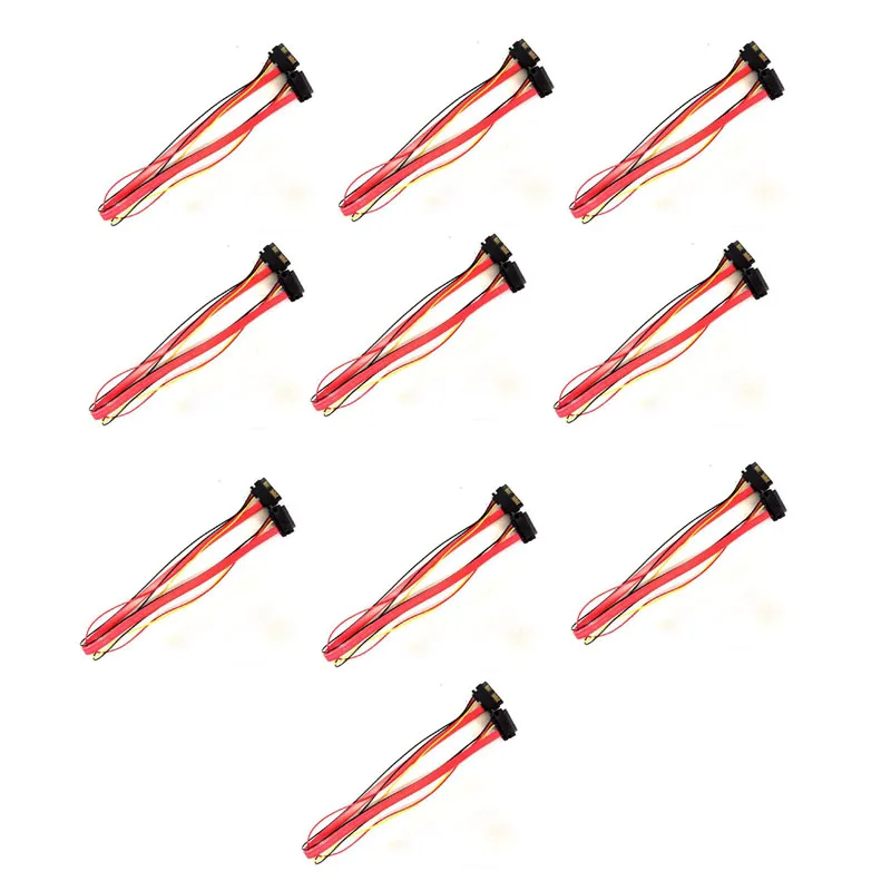 Партия 10 шт. SATA ATA 6 + 7 13pin тонкий 6pin 7pin Штекерный к женскому удлинителю