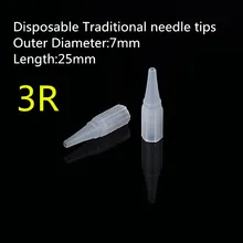 100 шт, 1R, 3R, 5R, 7R, 5F, 7F наконечники для перманентного макияжа, одноразовые наконечники для татуировки, традиционные наконечники для игл
