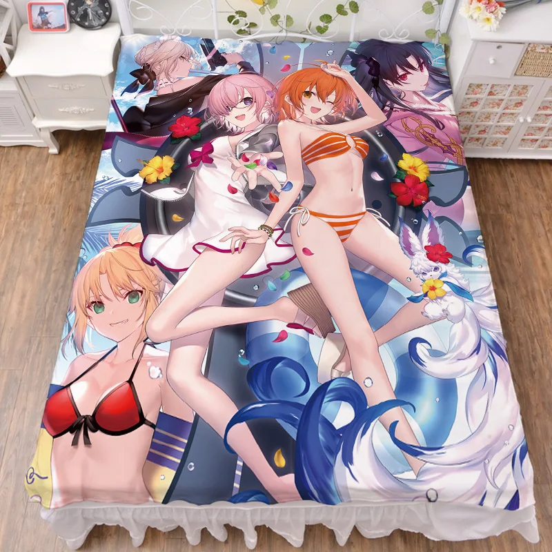 March обновление японского аниме Fate/Grand Order Fate/EXTELLA сексуальное одеяло для девочек летнее одеяло и простыня из молочного волокна 150x200 см