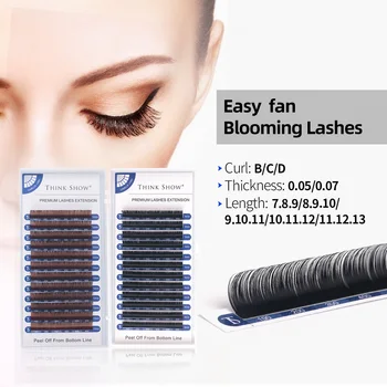 

TS Luxury Premium Camelia Eyelash Extension Popular Easy Fan Blooming Lash Extensions Super Soft Eyelash Extensions