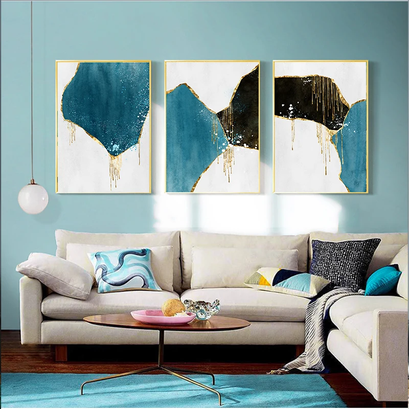 QX168-3北欧现代轻奢流金岁月抽象三联画3-===