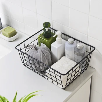 

Organizer Holder Desktop Fruit Sundries Book Storage Basket Household Bathroom Hanging Rack Kitchen Sundries Container For Room