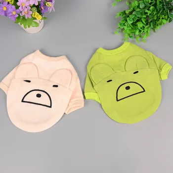 

Pet T-shirt 2020 Spring and Summer Newest Style Pink Green Colors Cool Fashion Pet Clothes Poodle Dog Clothes Two Feet Dog Vests
