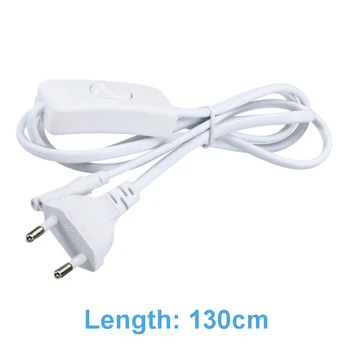 

T4/T5/T8 Light Pipe Connection Line/Power Supply Extension Cord With Switch EU Plug LED Lamp Socket 130CM