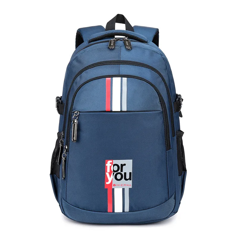 

2020 New Boys School Bags Children Backpacks Large Capacity Student Bag Simple Splash-proof Backpack Striped Print Backpack