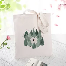 Рождественская Холщовая Сумка для покупок, сумка-тоут, текст, сделай сам, Повседневная печать, логотип, Экологичная многоразовая утилизация