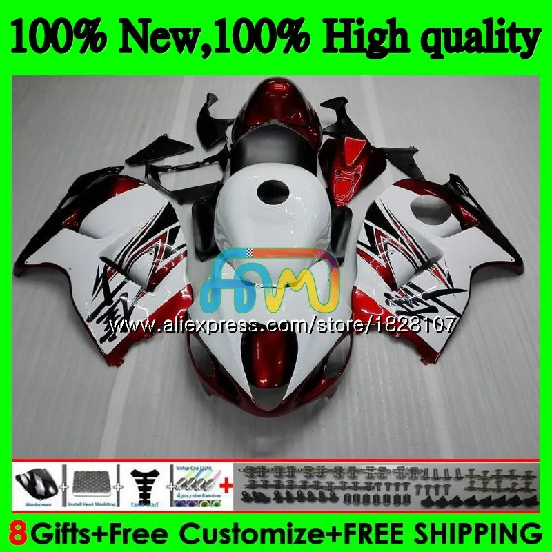 Корпус для SUZUKI Hayabusa GSXR 1300 GSXR1300 96 97 98 99 01 48BS. 31 GSXR-1300 Пышная юбка-американка с ярко-красными, белыми 1996 1997 1998 1999 2000 2001 обтекатель