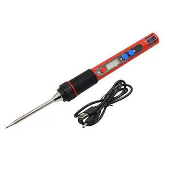

Heating Electric Soldering Iron Tools 5V 10W USB Temperature Adjustable LED Digital Internal Kits with 5PCS Soldering Tips