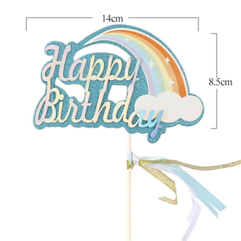 Радуга торт фигурки жениха и невесты Облако звезда Торт Happy Birthday декор для