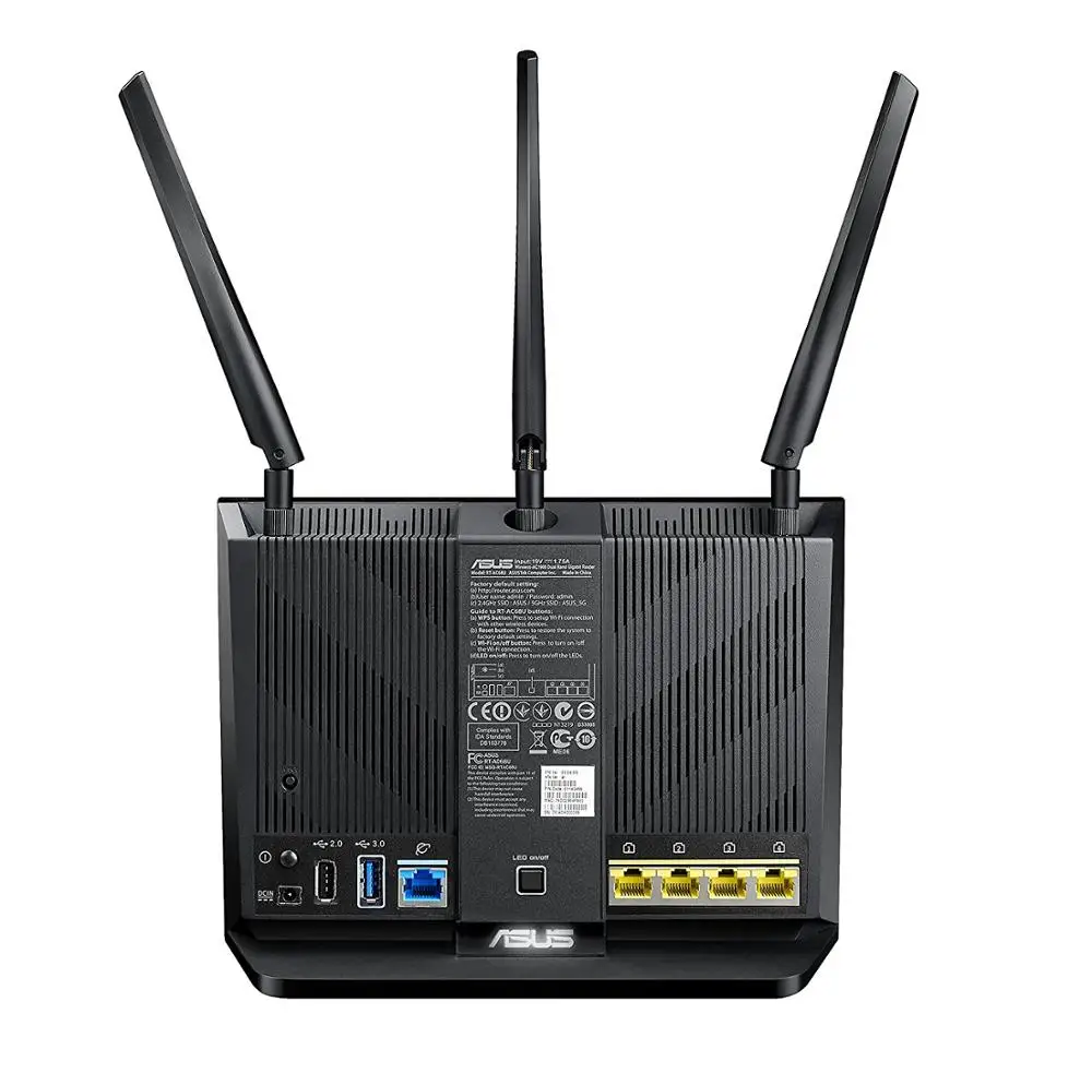 ASUS RT-AC68U Whole Home Dual-Band AiMesh WI-FI Router Upgradable Merlin AC1900 1900 Mbps AiProtection Network Security by Trend