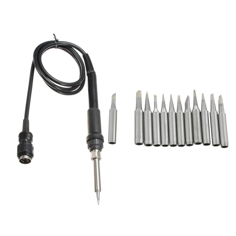 1x паяльная станция с железной ручкой 24V для HAKKO 907 ESD 936 937 928 926 & 12 шт. Отвертка Жало