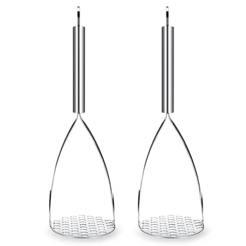 

2 Potato Mashers with Good Grip, Strong and Durable, High Efficiency, and Easy to Make Mashed Potatoes