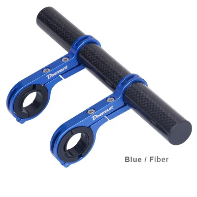 Blue and Fiber Deemount руль велосипеда Расширенный кронштейн головное крепление бар держатель компьютера лампа сплав углеродного волокна 20 см Поддержка расширитель - Цвет: Blue and Fiber