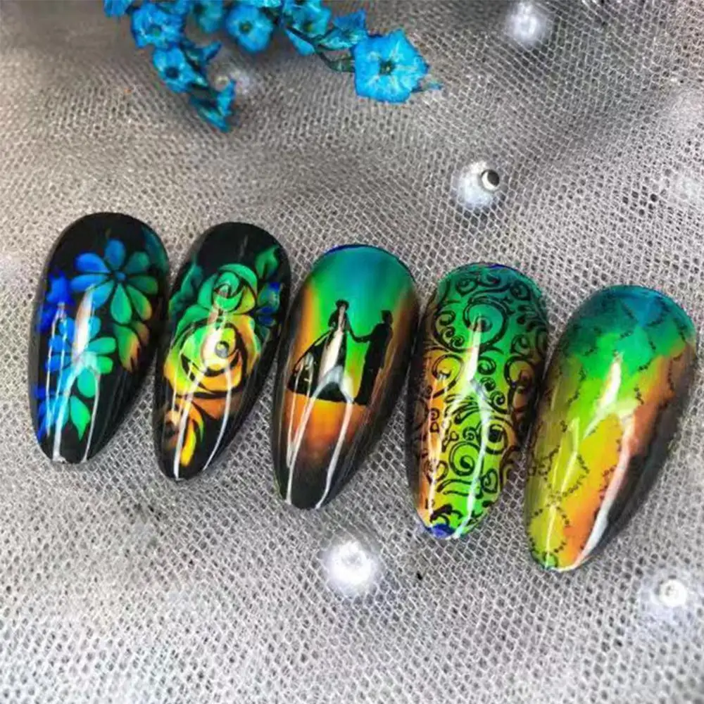Thermochromic Liquid Crystal Mood Color changing UV LED Soak Off Pedicure Gel Nail Polish Permanent Varnish 5