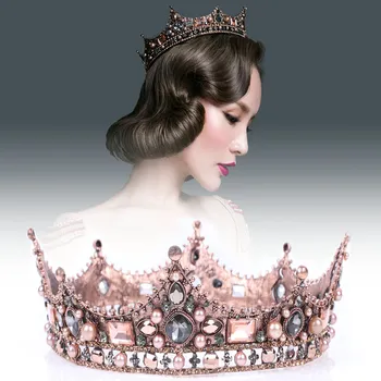

Bride Rhinestone Crown Bridal Headband Wedding Headpiece Hair Accessories Decor for Women TY53