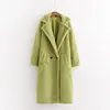 Autumn Winter Women Avocado Green Teddy Coat Stylish Female Thick Warm Cashmere Jacket Casual Girls Streetwear ► Photo 1/2
