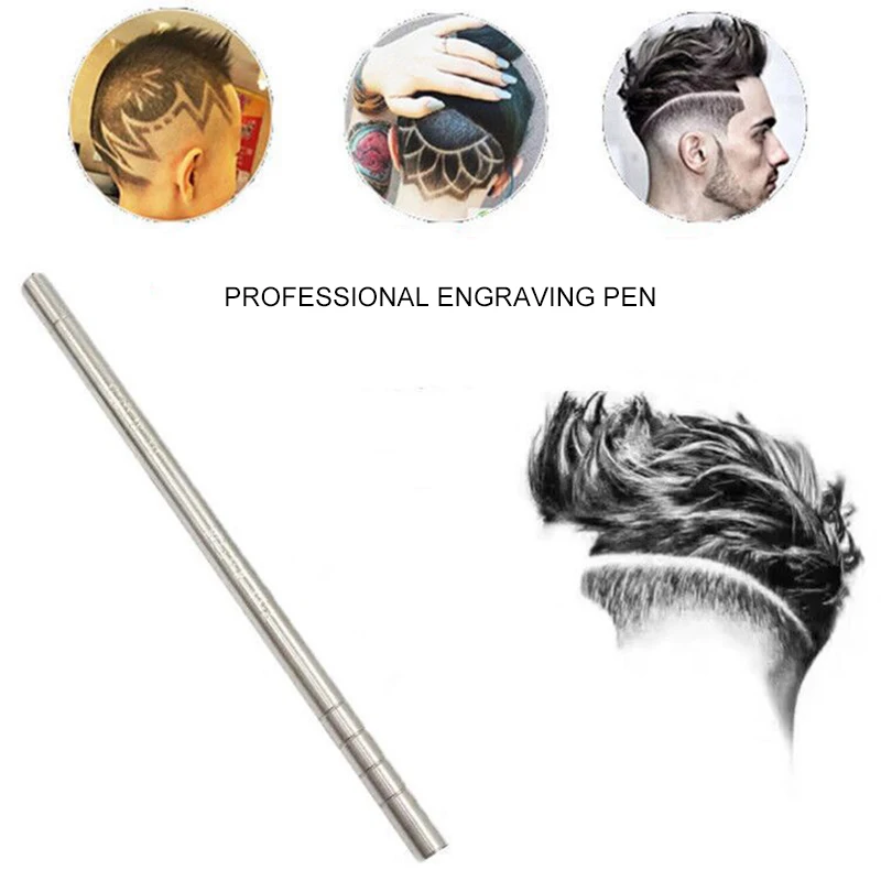

1 Pen + 10 Blade Hair Engraving Pen Magic Oil Head Notch Men Hair Steel Razor Pen Hair Razor Shaving Eyebrow Knife Shaving