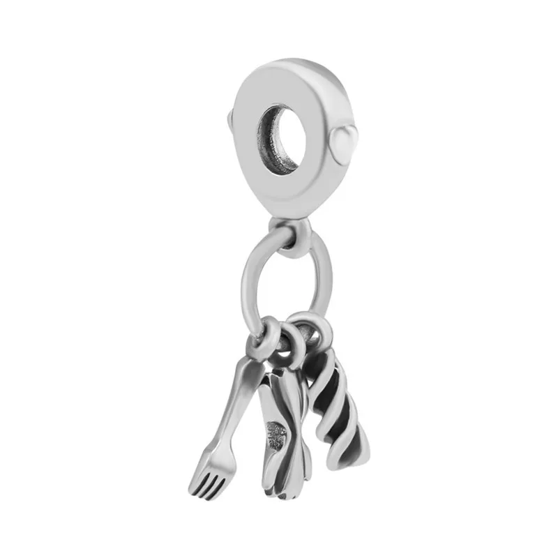 

Love Pasta Dangle Charms For Jewelry Making Women Fashion 925 Sterling Silver Pendant Charm Beads for Bracelets DIY Vintage Bead