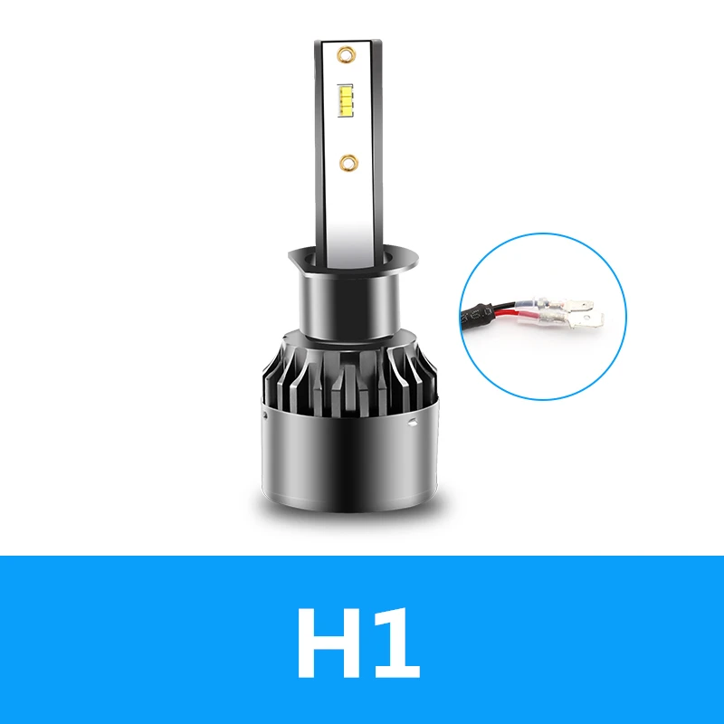 1 пара H1 H4 H7 H8 H9 H11 9005 HB3 9006 HB4 9012 Автомобильный светодиодный фар супер яркий 12 В LED дальнего света Противотуманные фары заменить лампы - Испускаемый цвет: H1