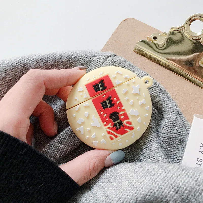 Милый 3D с рисунком из мультфильмов на осень хочу Снег торт силиконовый наушник чехол для Apple AirPods 1/2 Беспроводной bluetooth чехол для гарнитуры