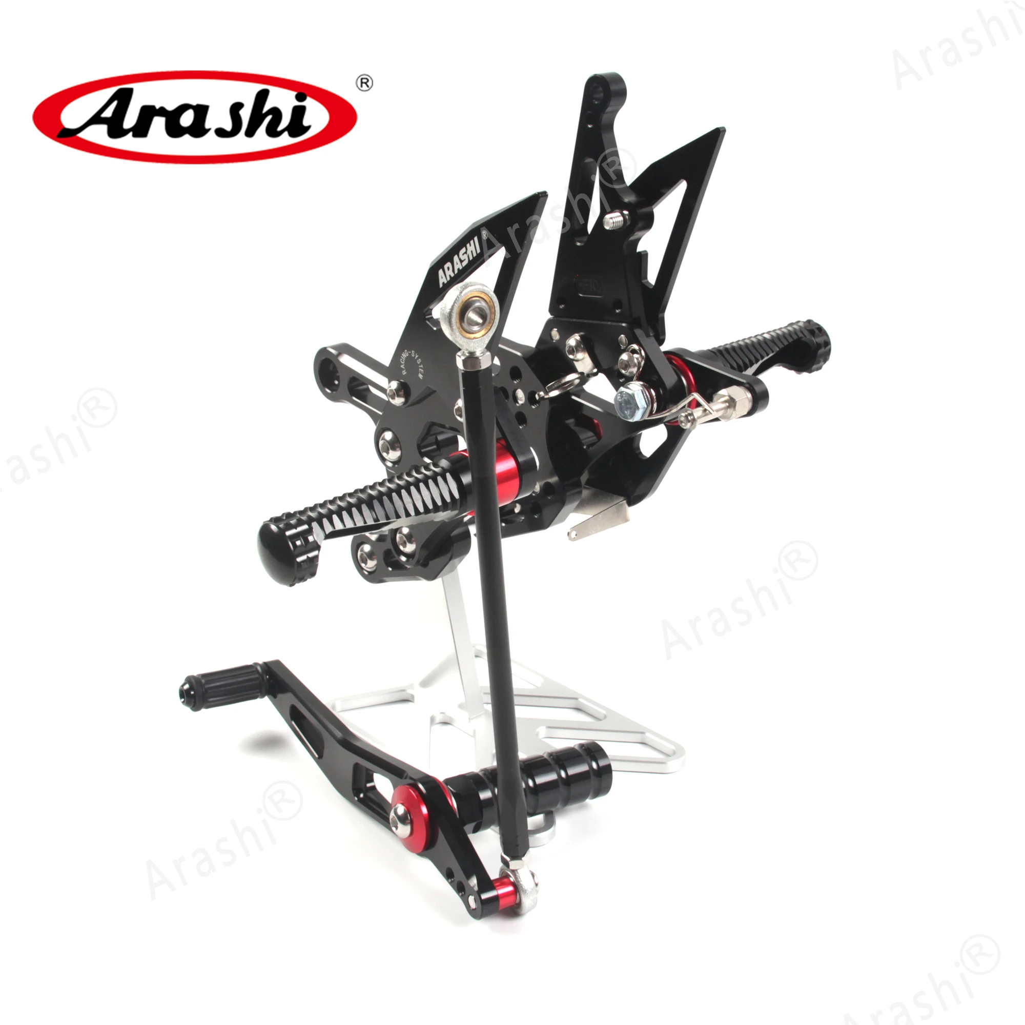 Араши ЧПУ Регулируемые подножки для YAMAHA YZF R1 2009- Rider Rearset подставка ног 2010 2011 2012 2013 Алюминий