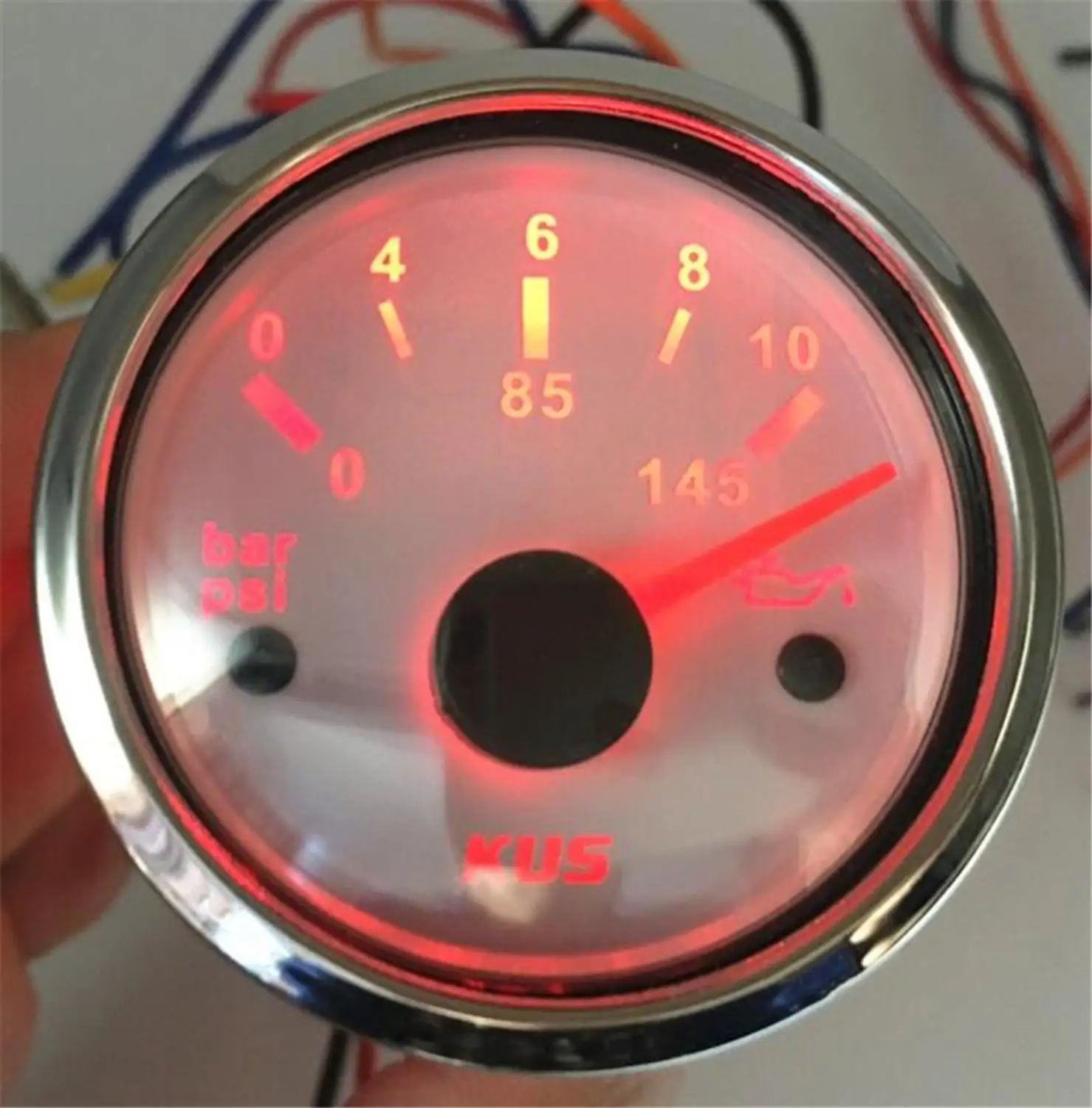Манометр масляный 52 мм 0 10 бар 12/24 в 100% psi|pressure meter|pressure gaugepressure gauge fuel |