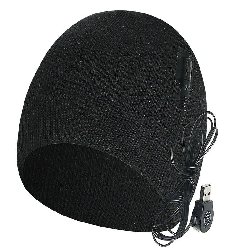 Мужская Женская перезаряжаемая шапка с электрическим подогревом вязаная теплая шапка для улицы осень зима YA88