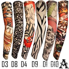 Нарукавник с татуировкой, упакованная комбинация, горячая Распродажа, тату-рукава, рукава для рук, закрывающие руки с большим цветком, защита от солнца, стиль колледжа