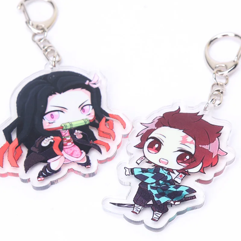 10 см 9 шт./компл. аниме демон Slayer Kimetsu no Yaiba брелки Kamado Tanjirou Nezuko Косплей акриловый кулон брелок вечерние подарки