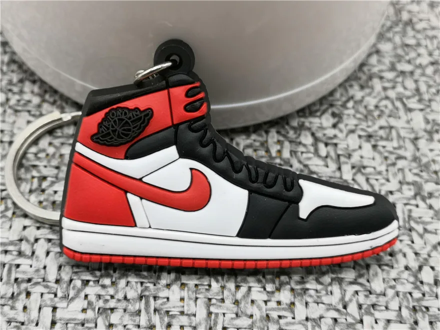 Симпатичный мини Jordan 1 обуви брелок Для мужчин Для женщин малыш Jordan брелок в подарок Air Ретро баскетбольные брелок-кроссовок для ключей ключ держатель Porte Clef - Цвет: 313