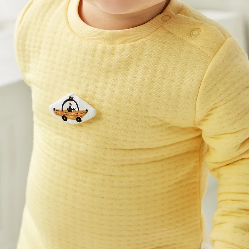 Minibalabala/Детская домашняя одежда для мальчиков; комплект из двух предметов; осень г.; милая осенняя одежда; длинные штаны