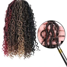 

Goddess Crochet Locs Braiding Hair Faux Locs River Hair Extension Curly Synthetic Braid Bouncy Twist Braiding Hair