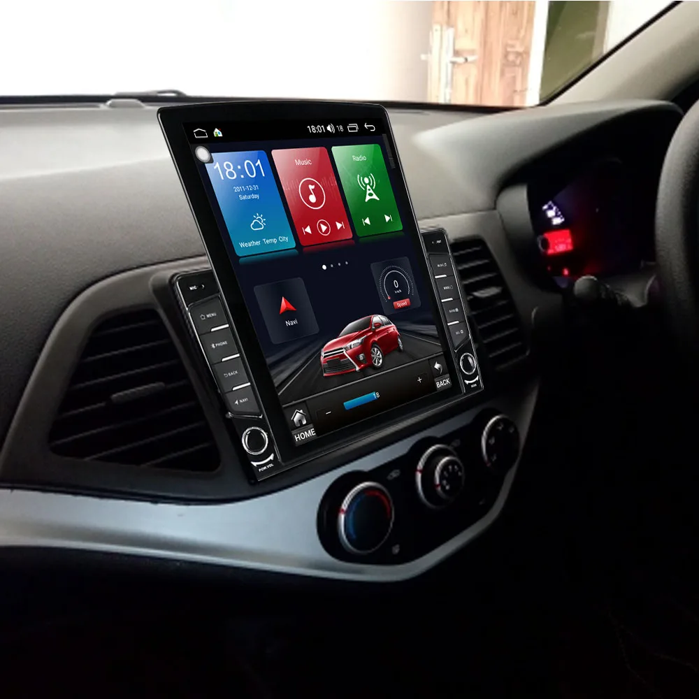 Tesla IPS экран Android 10 для KIA PICANTO Morning 2011- 2014 RHD Автомобильный мультимедийный плеер